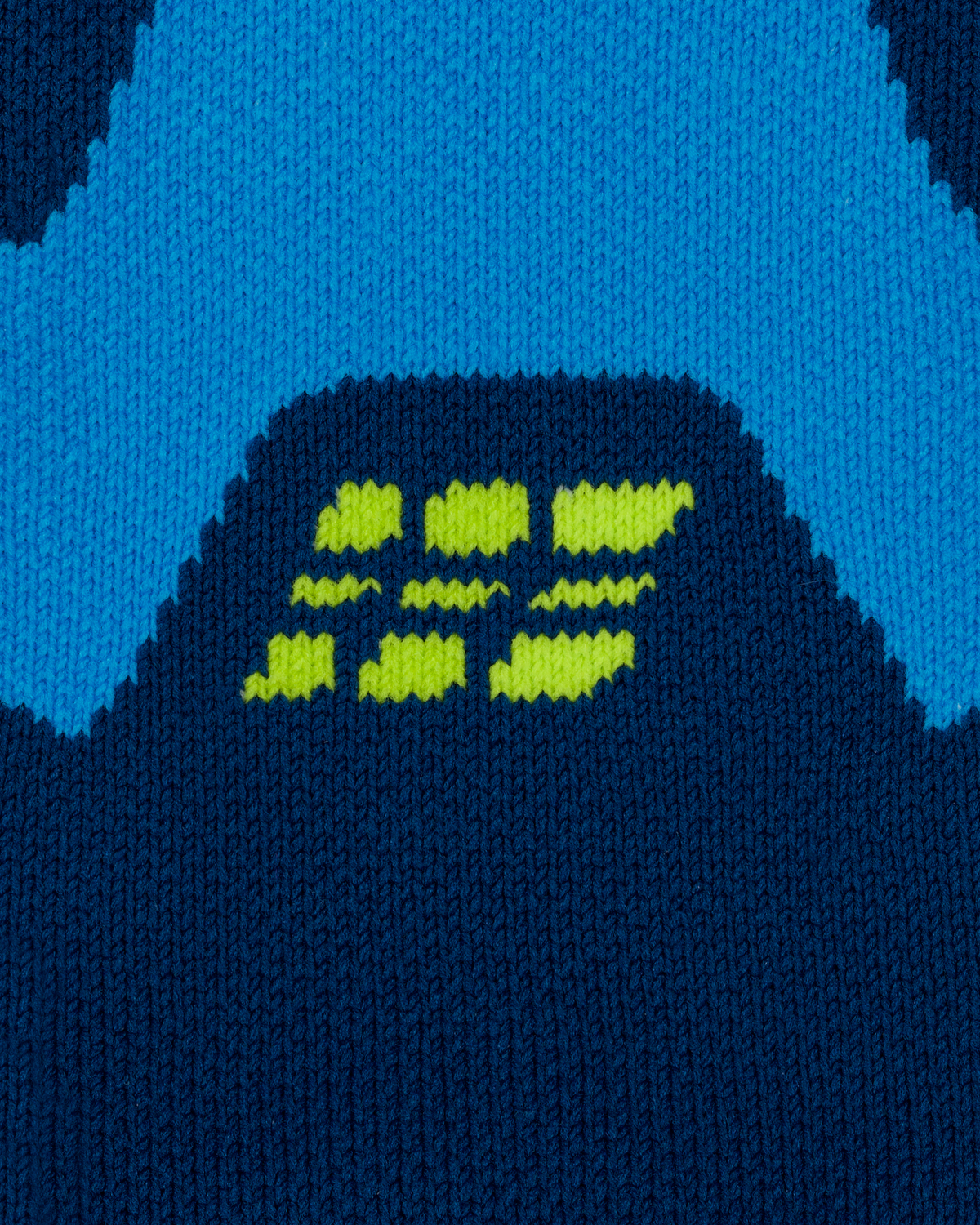 Core Run Cushion Mid Cut Compression Socks, Blue, close-up detail