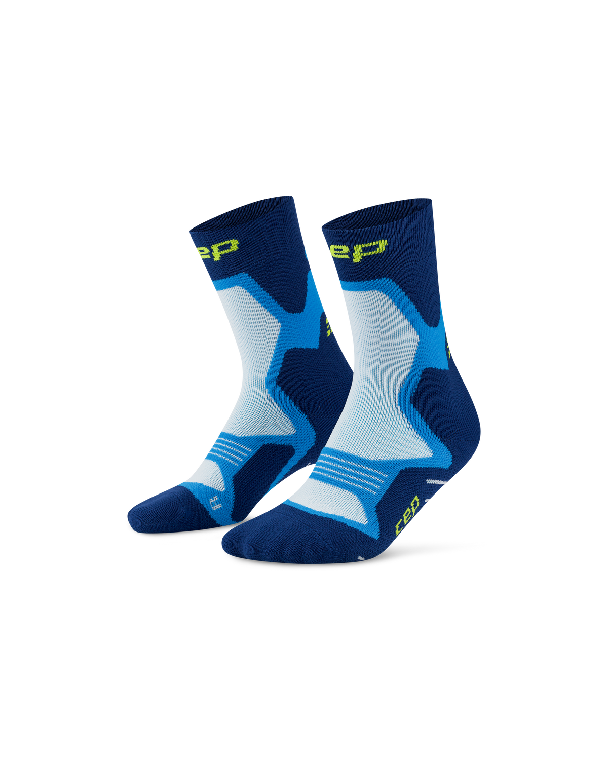Core Run Cushion Mid Cut Compression Socks, Blue