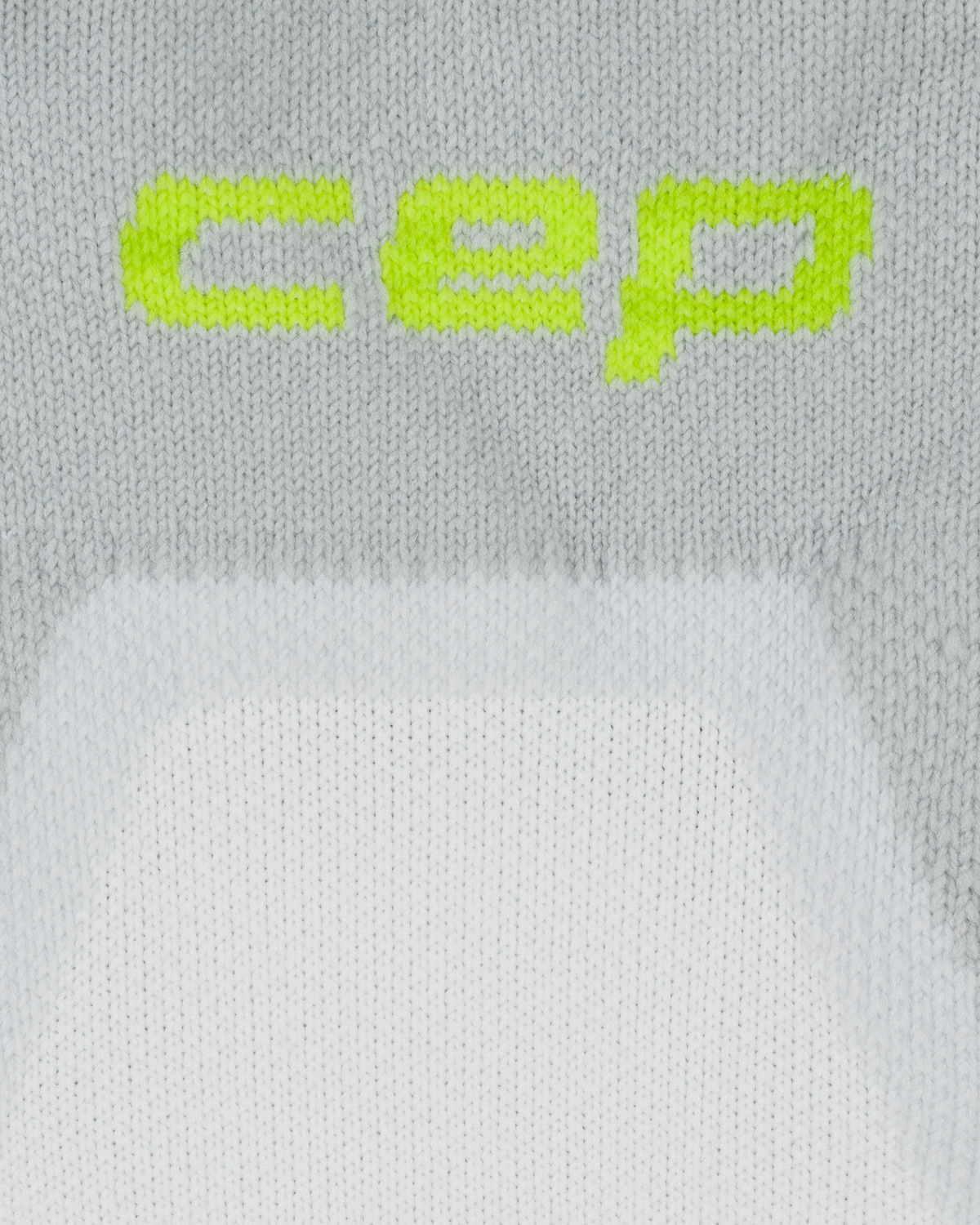 Core Run Cushion Mid Cut Compression Socks, Grey, close-up detail