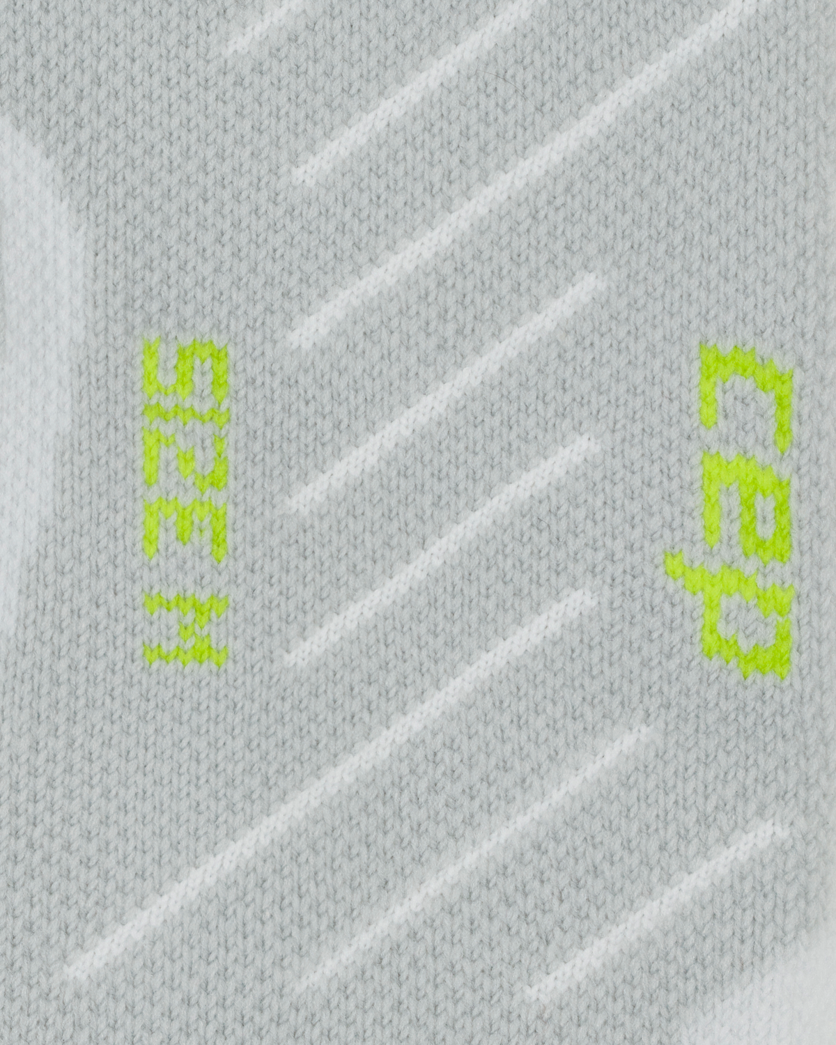 Core Run Cushion Mid Cut Compression Socks, Grey, close-up detail