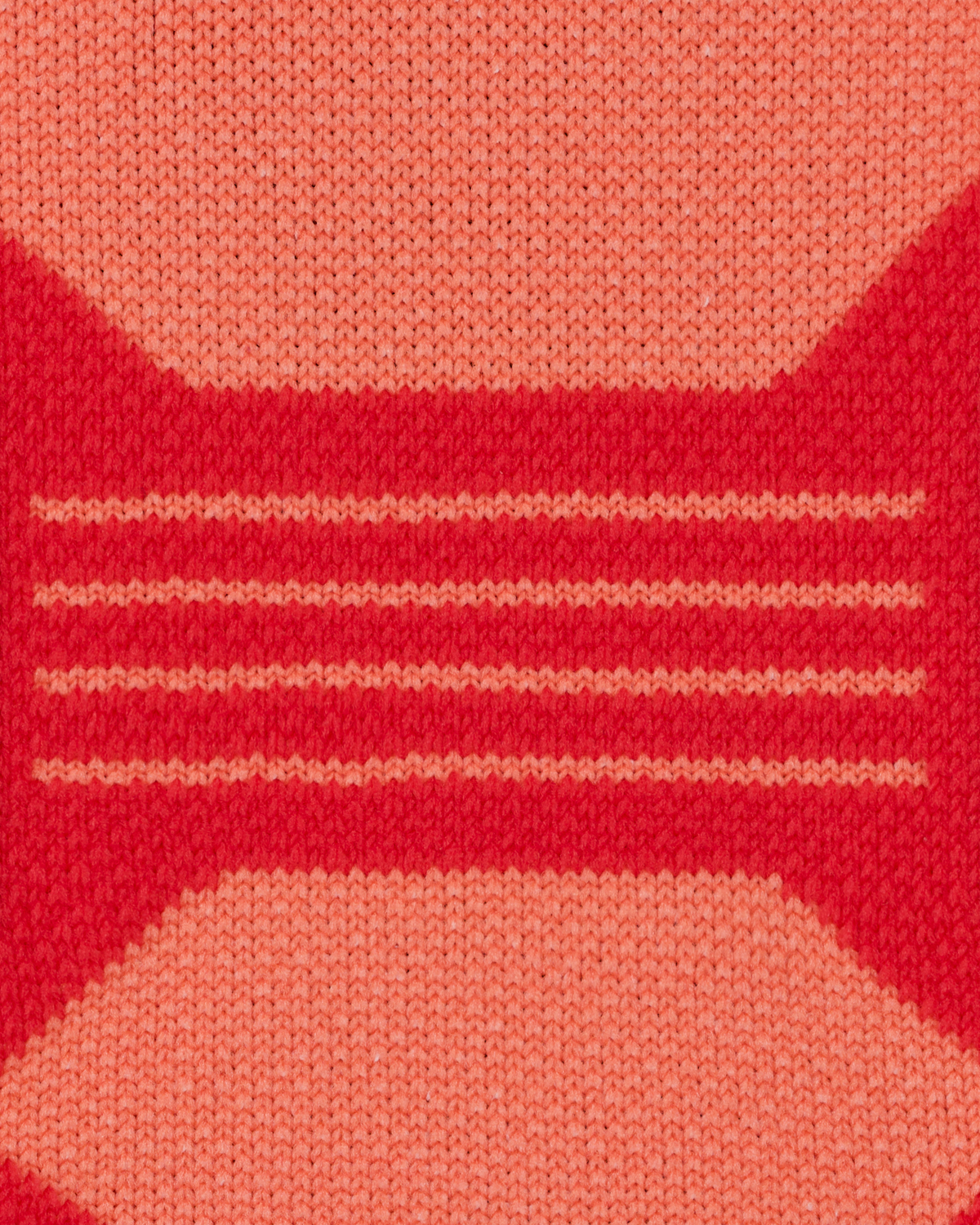 Core Run Cushion Mid Cut Compression Socks, Red, close-up detail