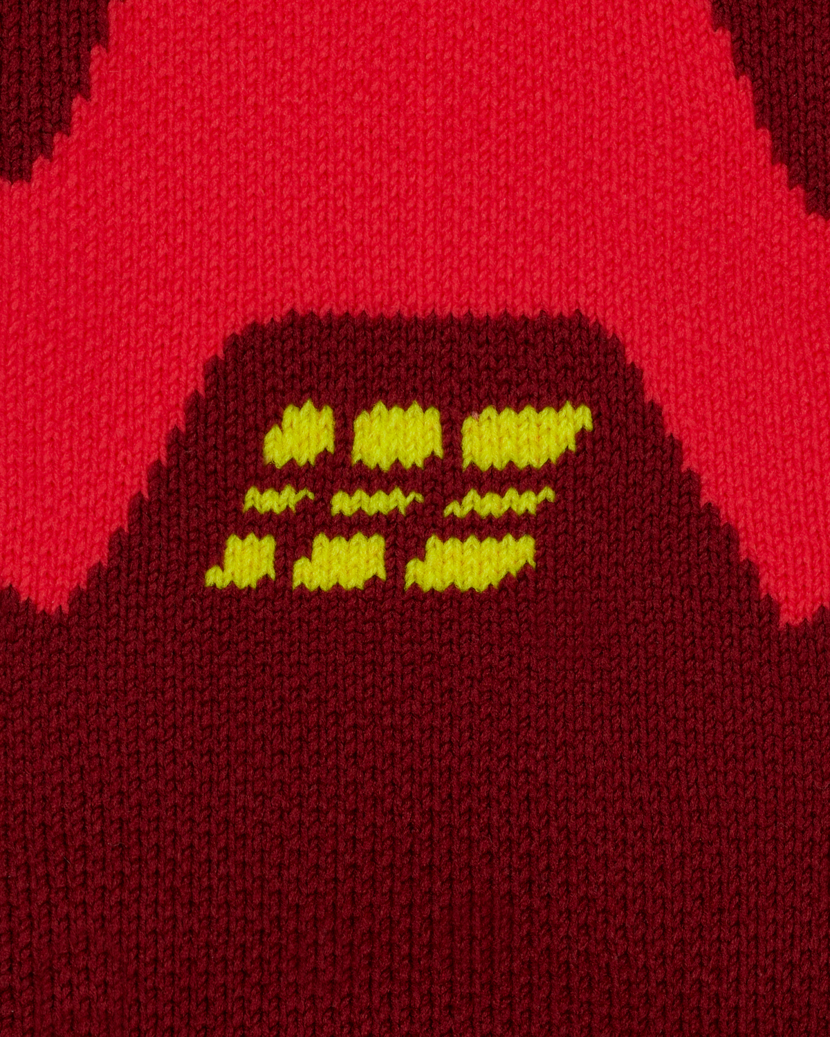 Core Run Cushion Mid Cut Compression Socks, Red, close-up detail