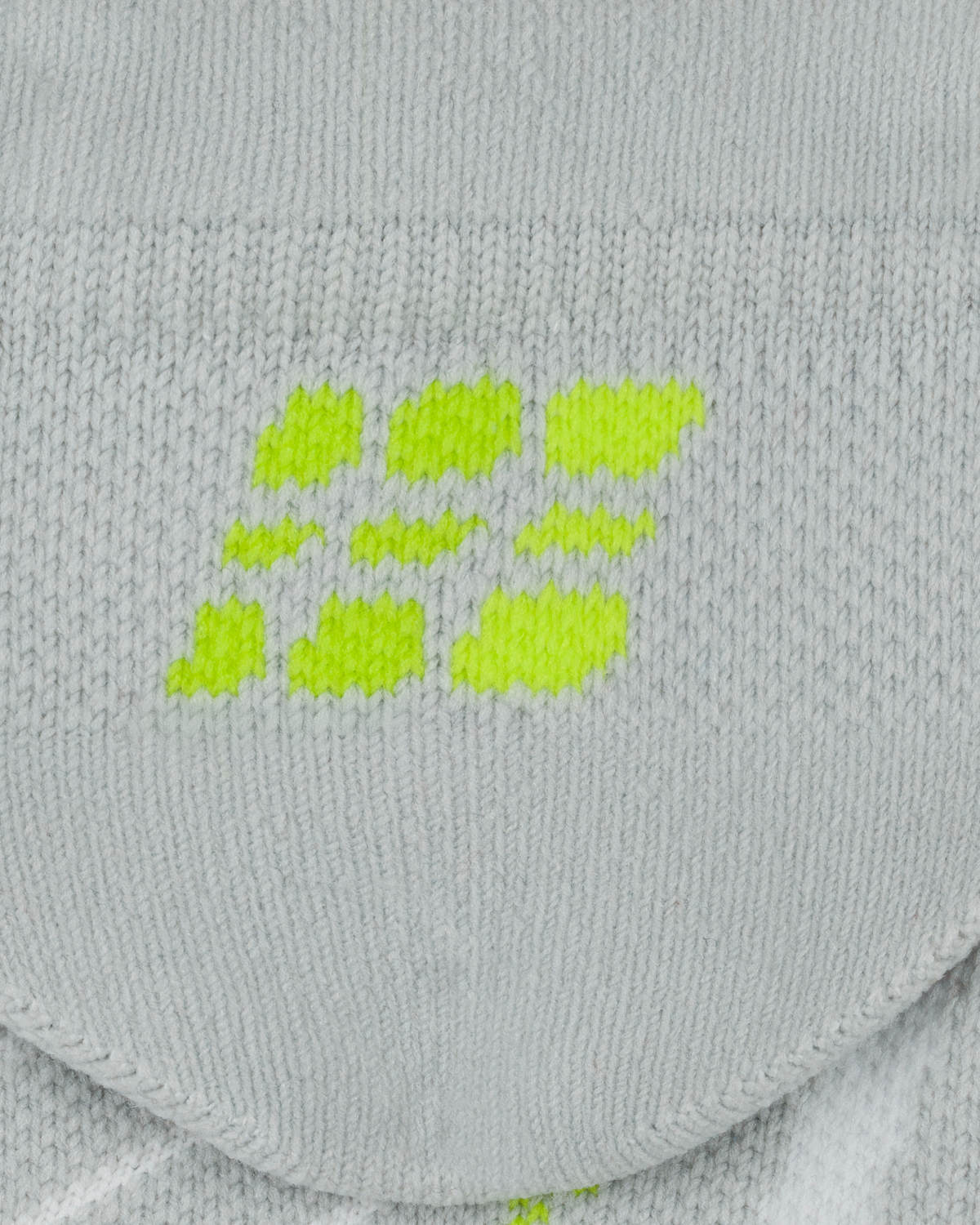 Core Run Cushion No Show Socks, Grey, close-up detail