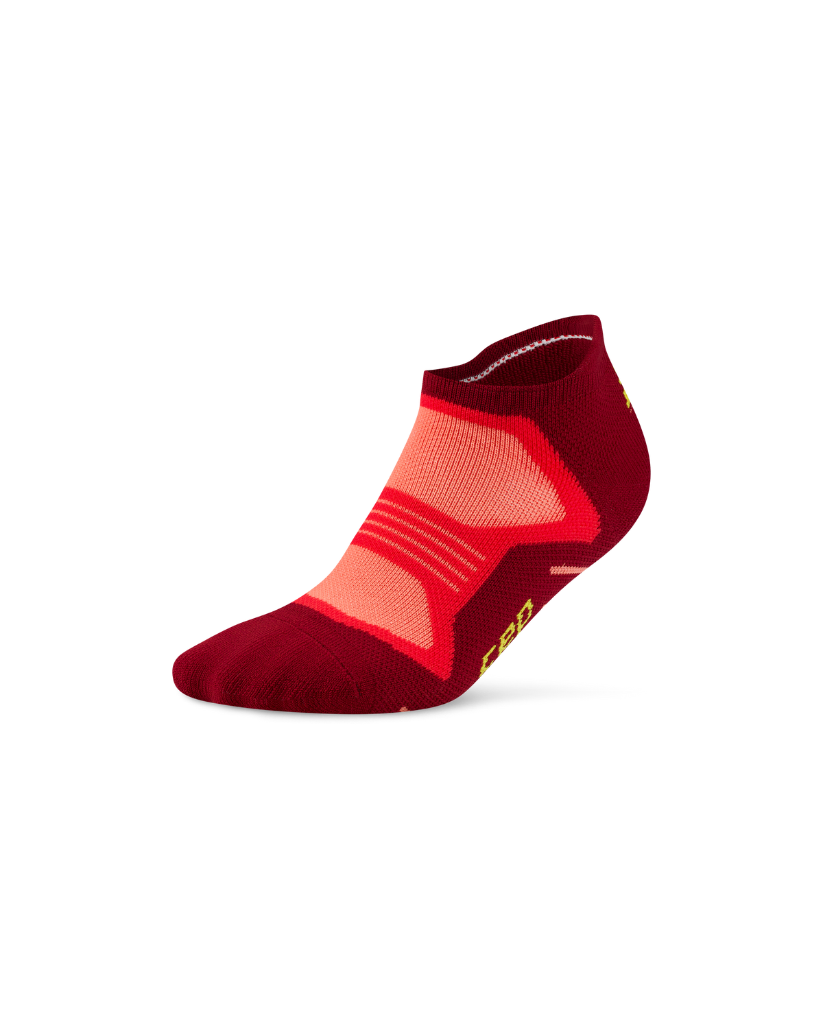 Core Run Cushion No Show Socks, Red