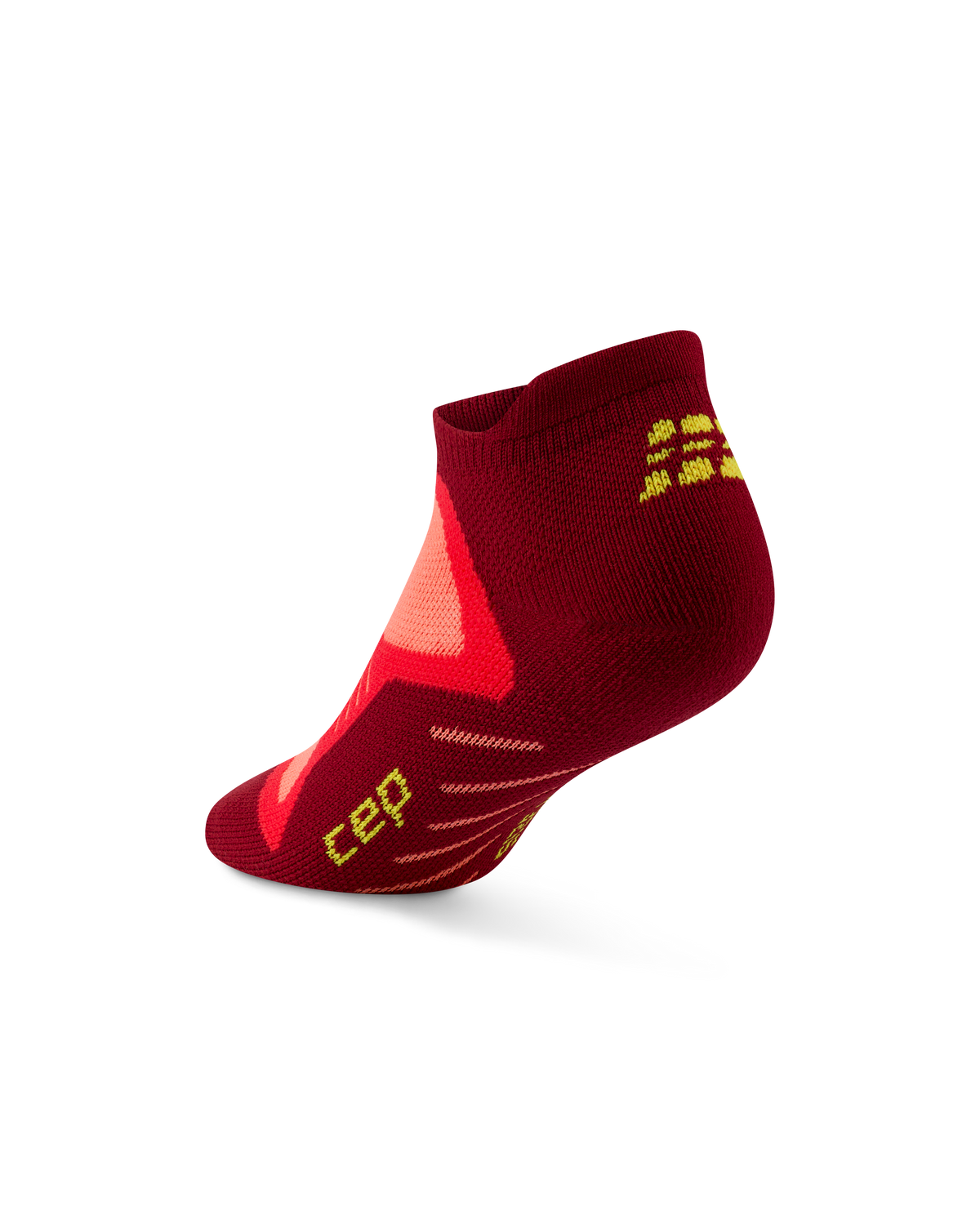 Core Run Cushion No Show Socks, Red