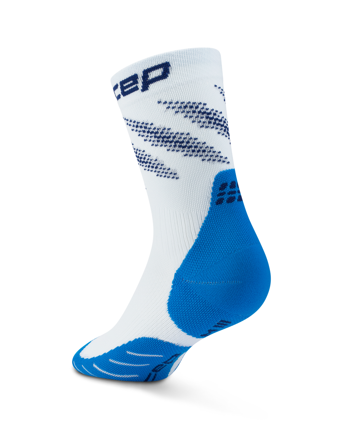 Core Run Elliptic Mid Cut Compression Socks, Light Blue/Blue