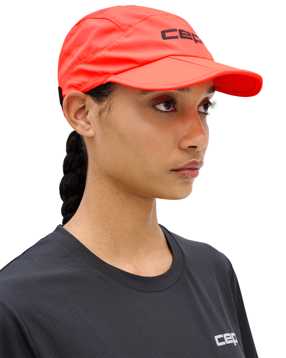Core Run Foldable Cap, Neon Coral