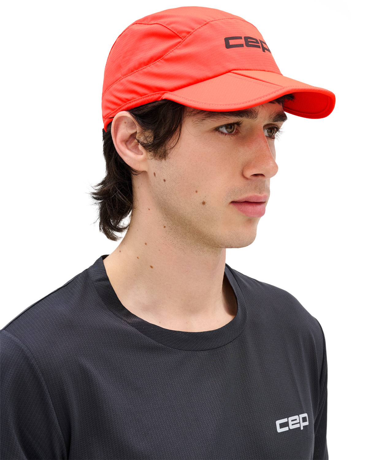Core Run Foldable Cap, Neon Coral