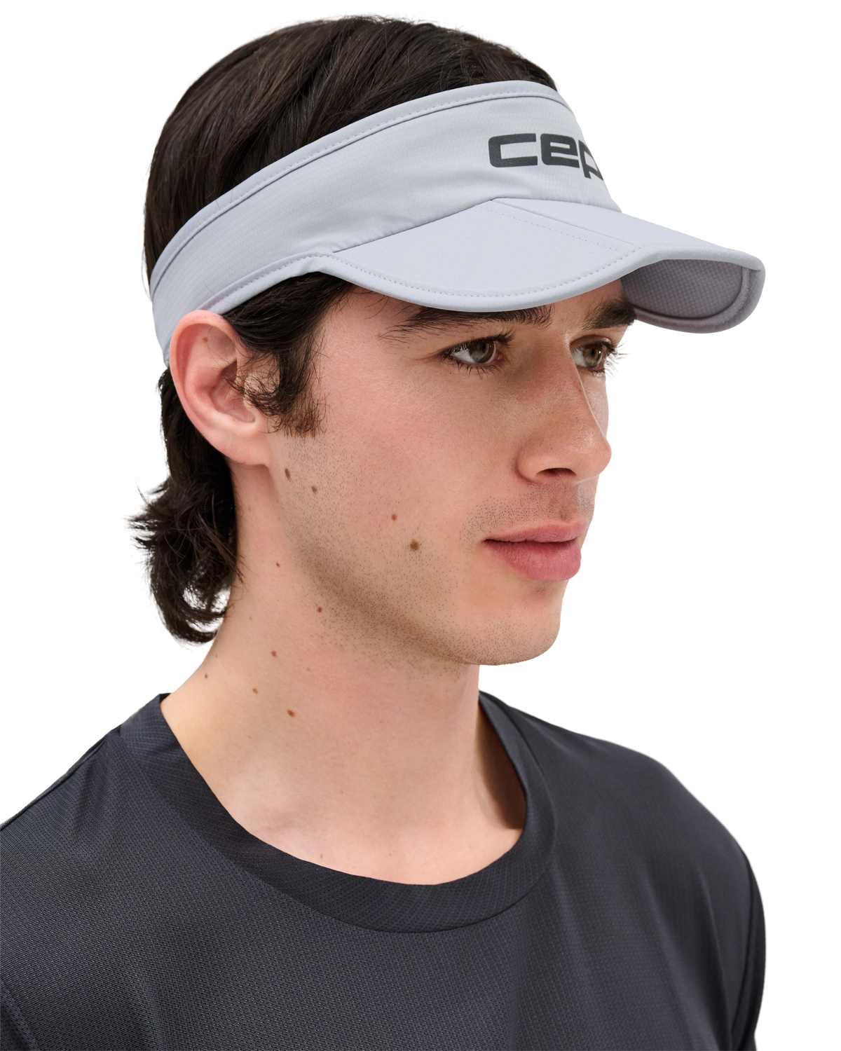 Core Run Foldable Visor, Light Grey