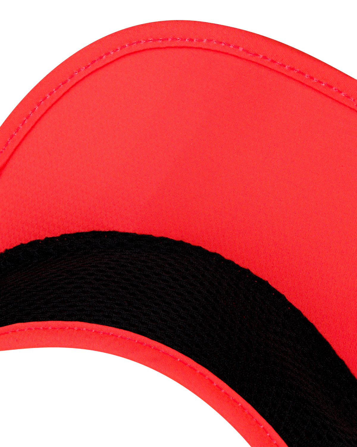 Core Run Foldable Visor, Neon Coral, close-up detail