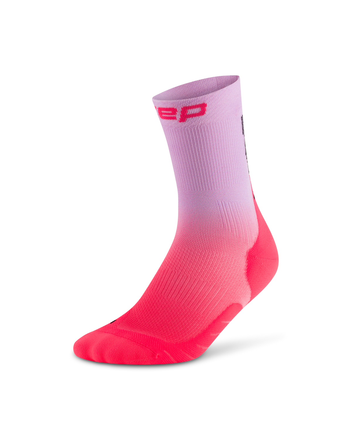 Core Run Gradient Mid Cut Compression Socks 5.0, Pink/Lilac