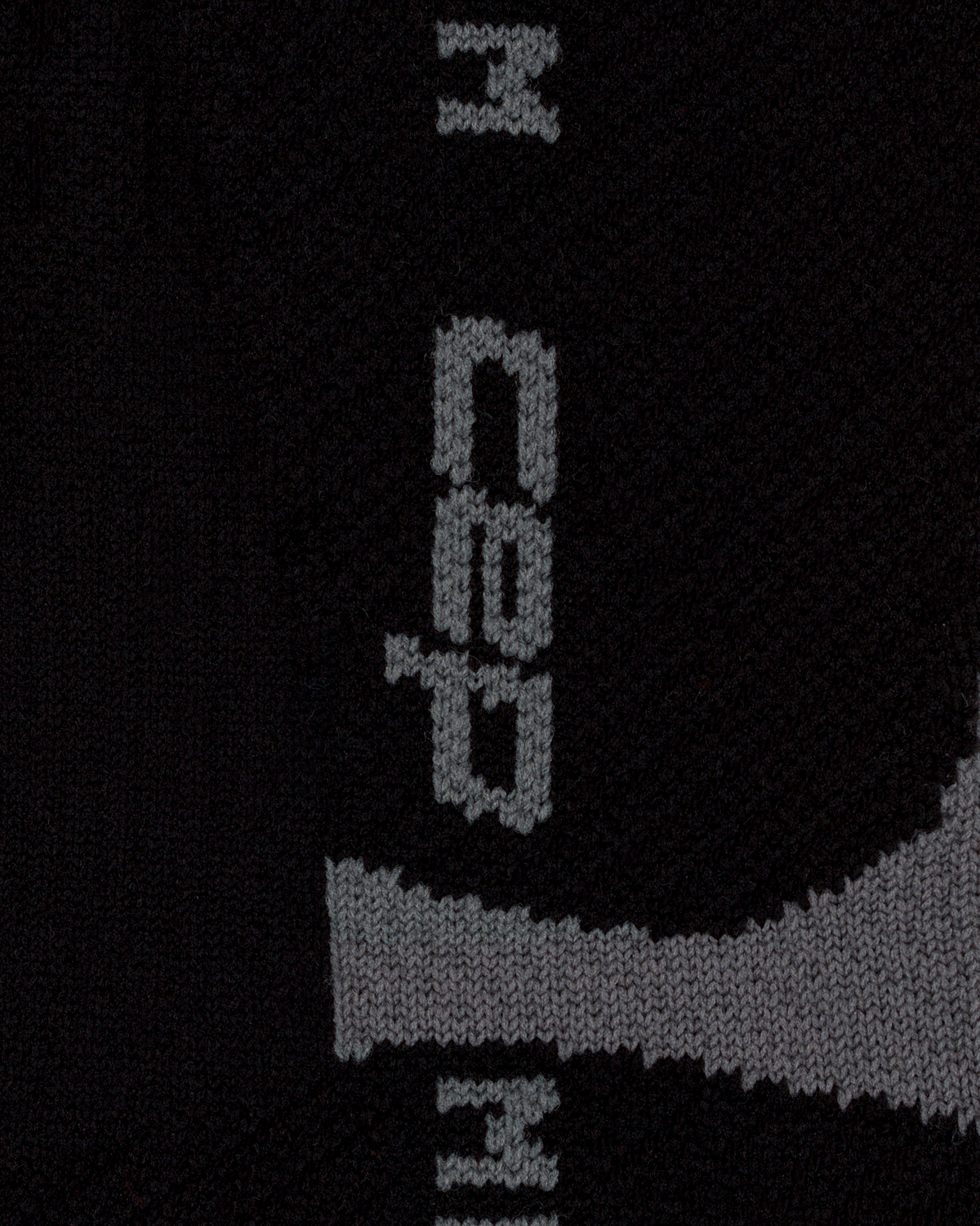 Core Run Half & Half Mid Cut Compression Socks, Half/Half - Black/Grey, close-up detail