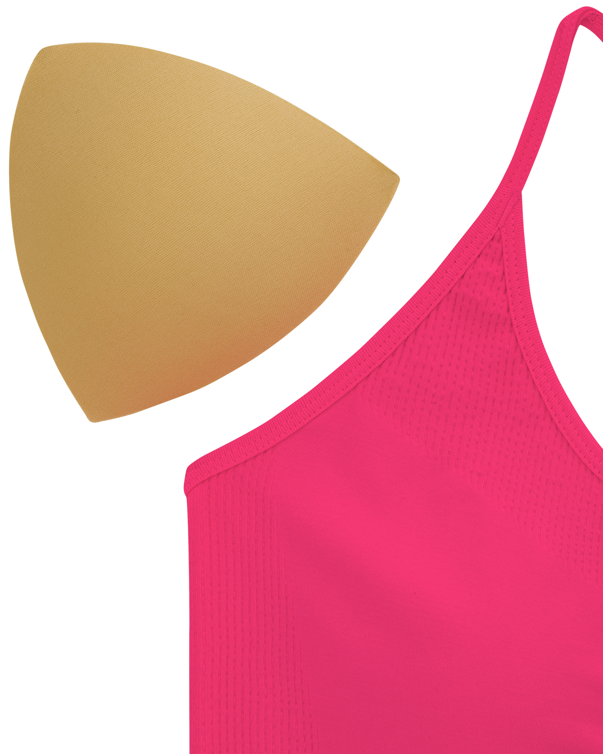 Core Run Light Support Bra, Pink, close-up detail
