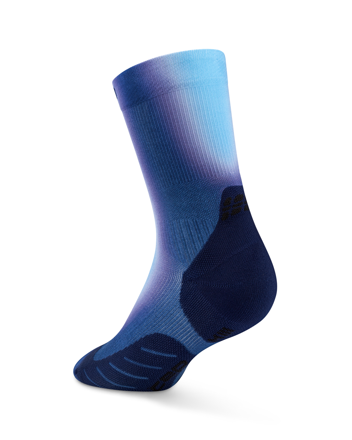 Core Run Gradient Mid Cut Compression Socks, SS26 Gradient - Blue