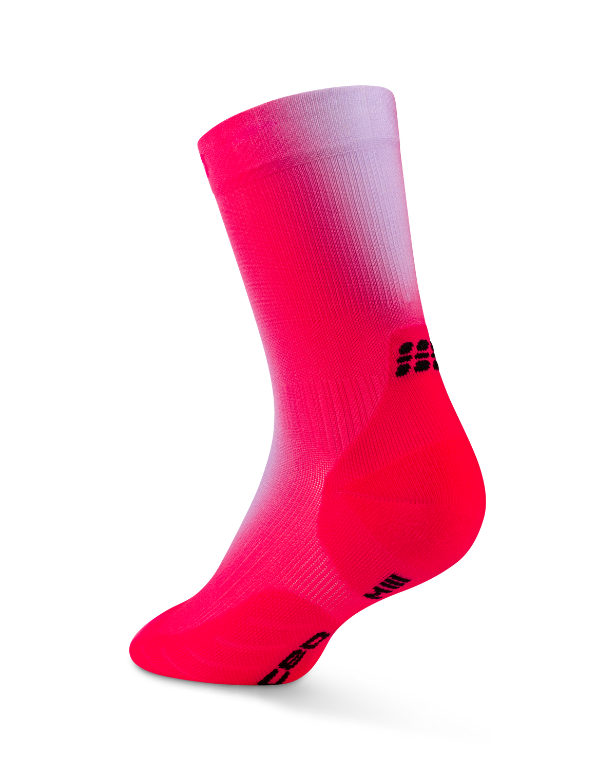 Core Run Gradient Mid Cut Compression Socks, SS26 Gradient - Lilac/Pink