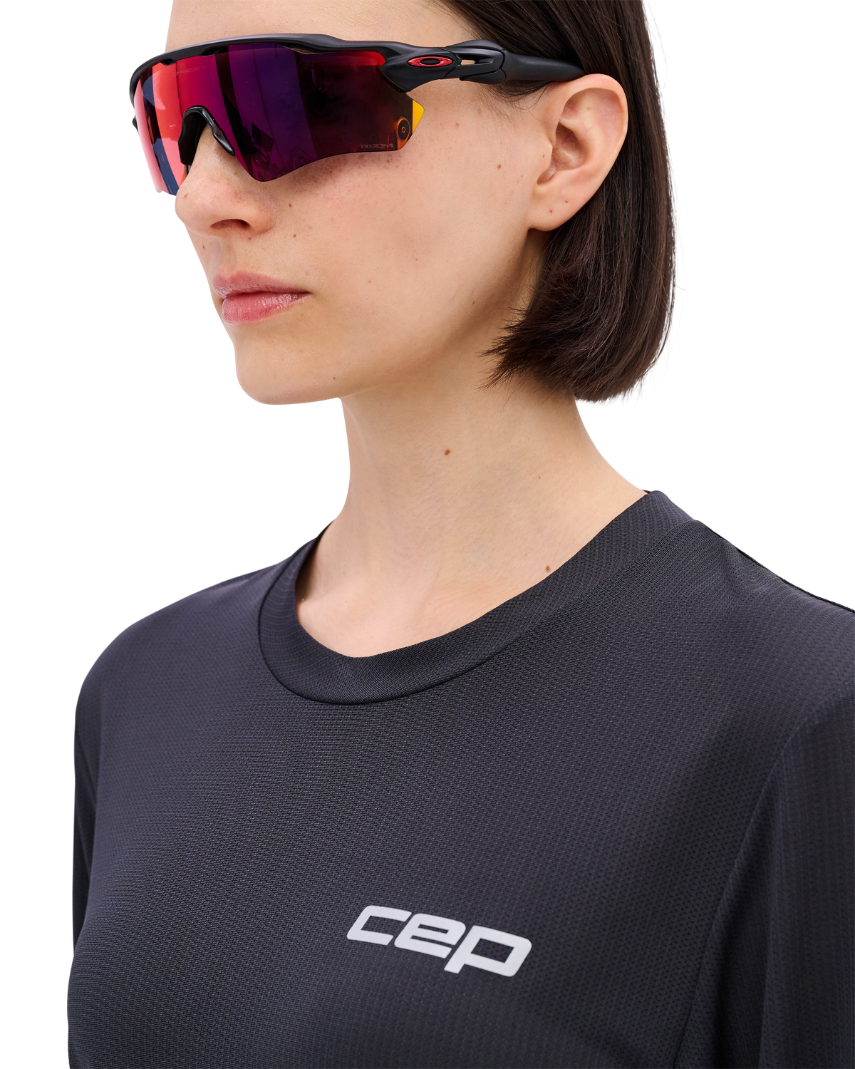 Core Run Long Sleeve Shirt, Women, Black, close-up detail