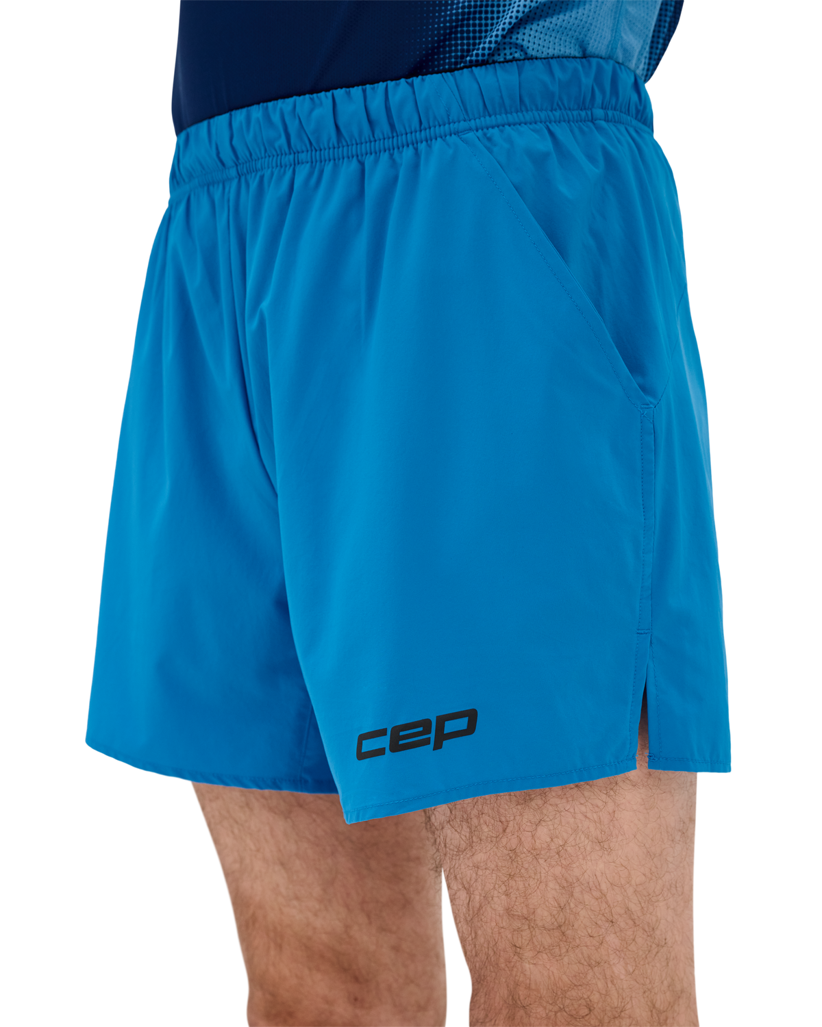 Core Run Loose Fit Shorts, Men, Blue, close-up detail