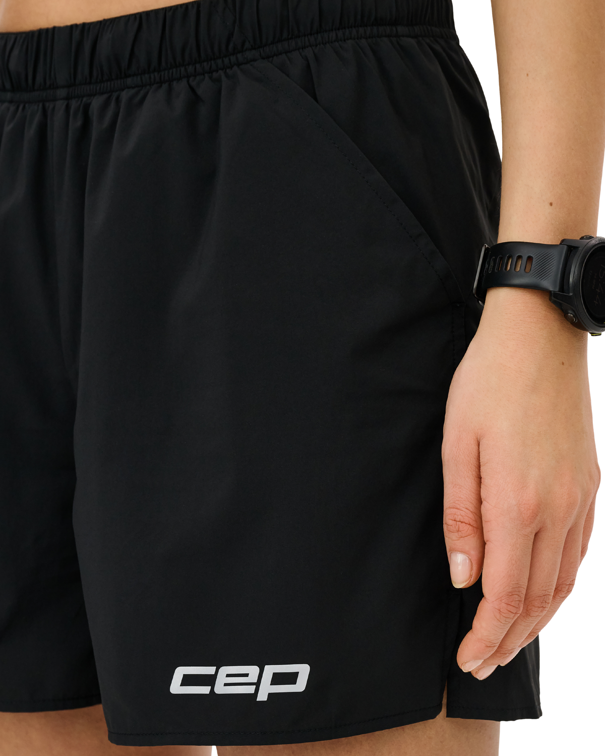 Core Run Loose Fit Shorts, Women, Black, close-up detail