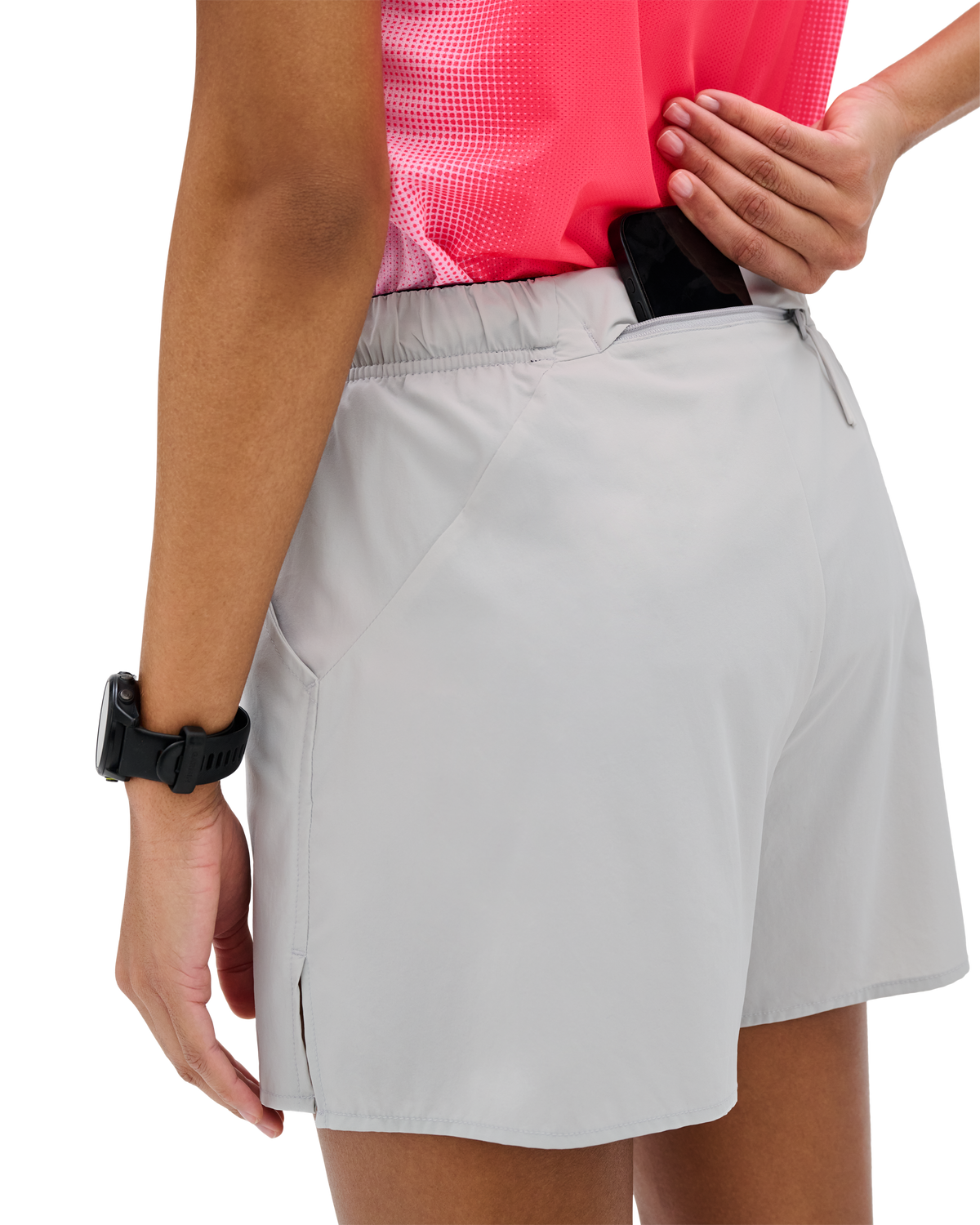 Core Run Loose Fit Shorts, Women, Light Grey, close-up detail