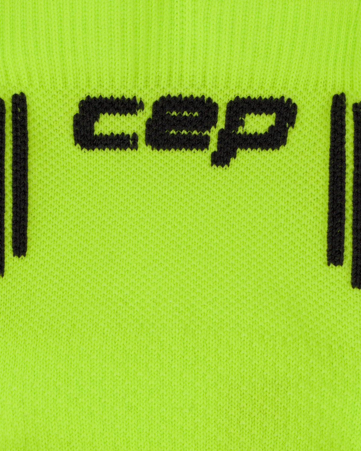 Core Run Low Cut Socks 5.0, Lime/Black, close-up detail