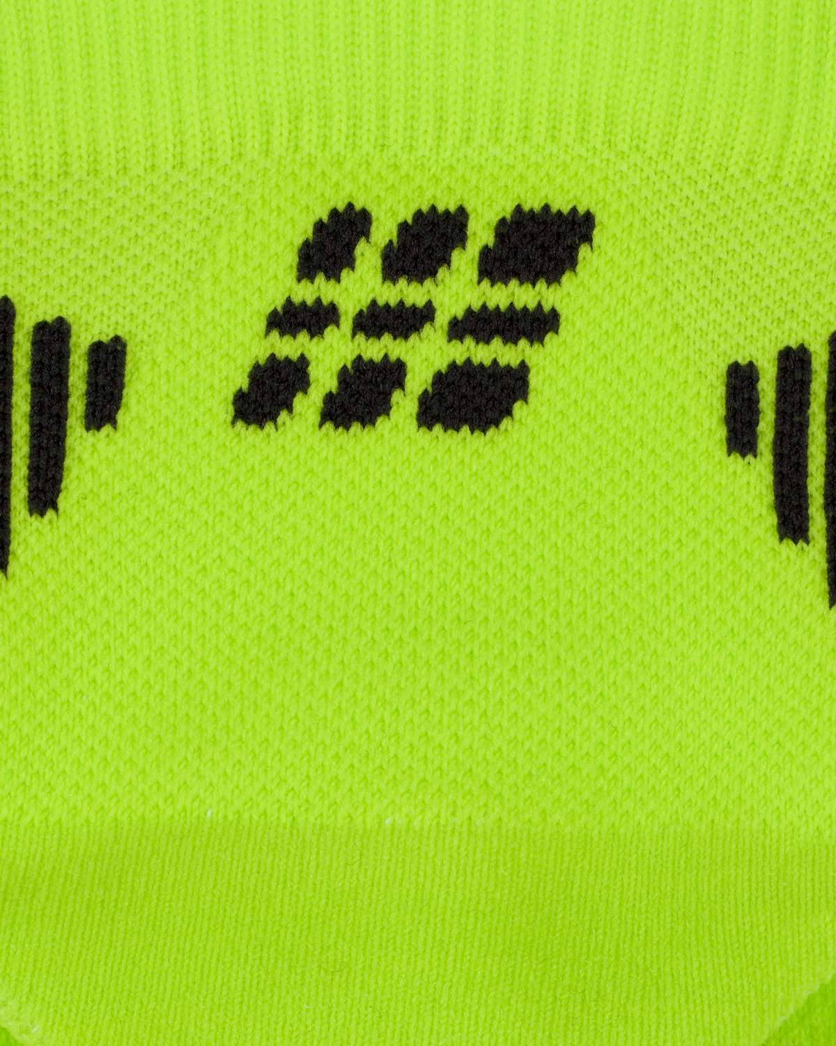Core Run Low Cut Socks 5.0, Lime/Black, close-up detail