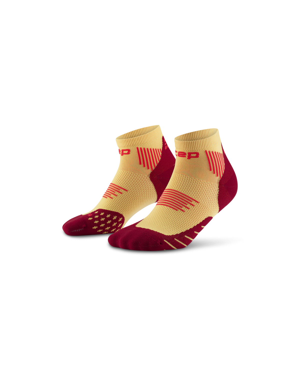 Core Run Low Cut Socks 5.0, Marigold/Burgundy