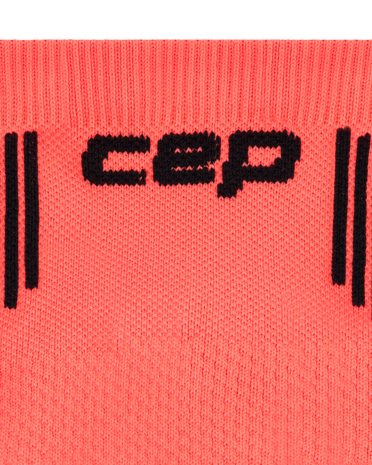 Core Run Low Cut Socks 5.0, Neon Coral, close-up detail
