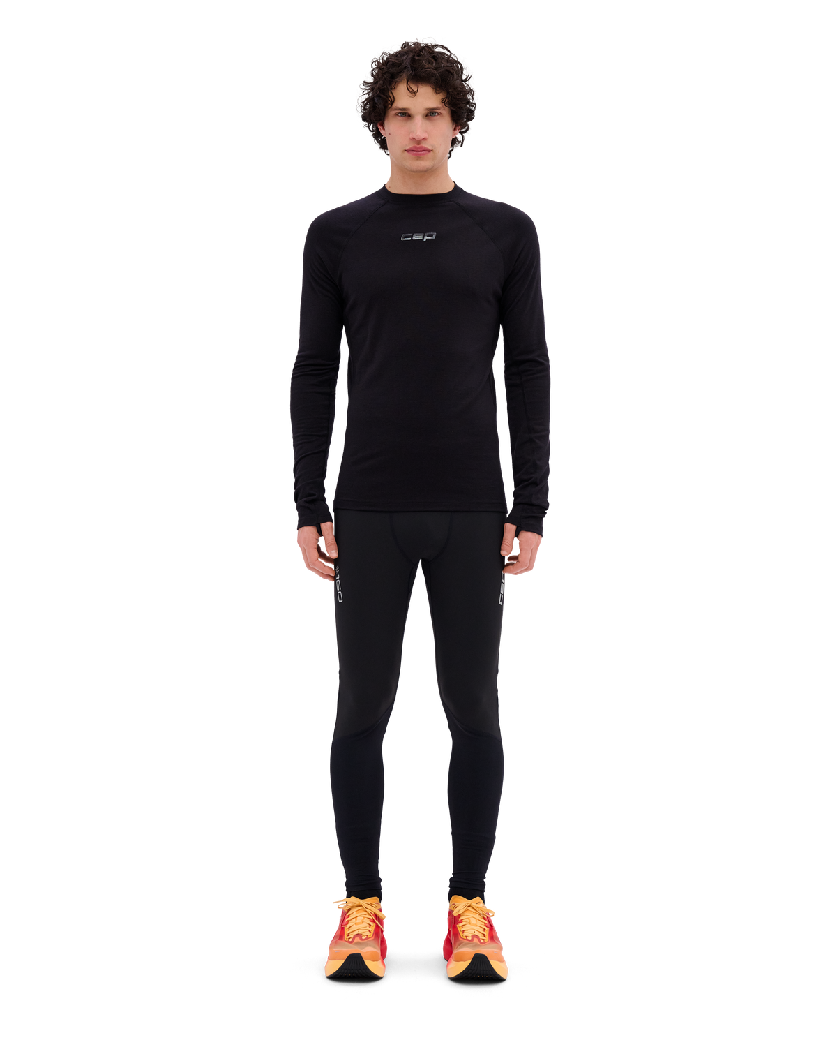 Core Run Merino Long Sleeve Base Shirt, Men, Black