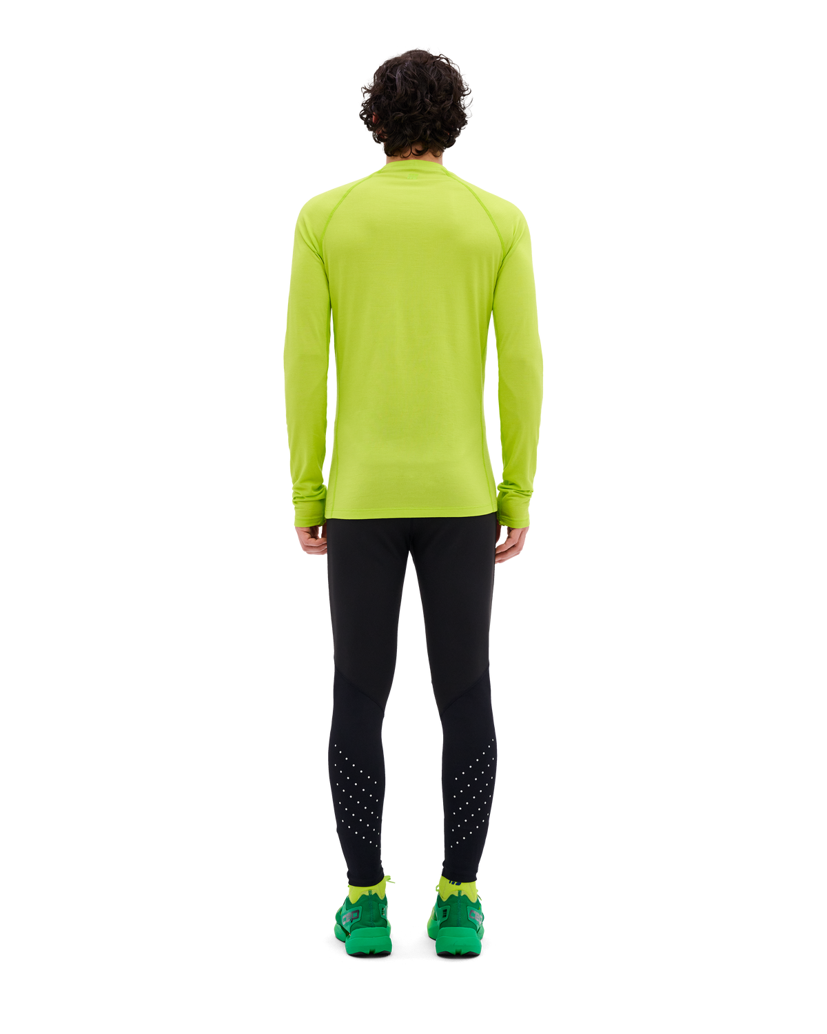 Core Run Merino Long Sleeve Base Shirt, Men, Lime