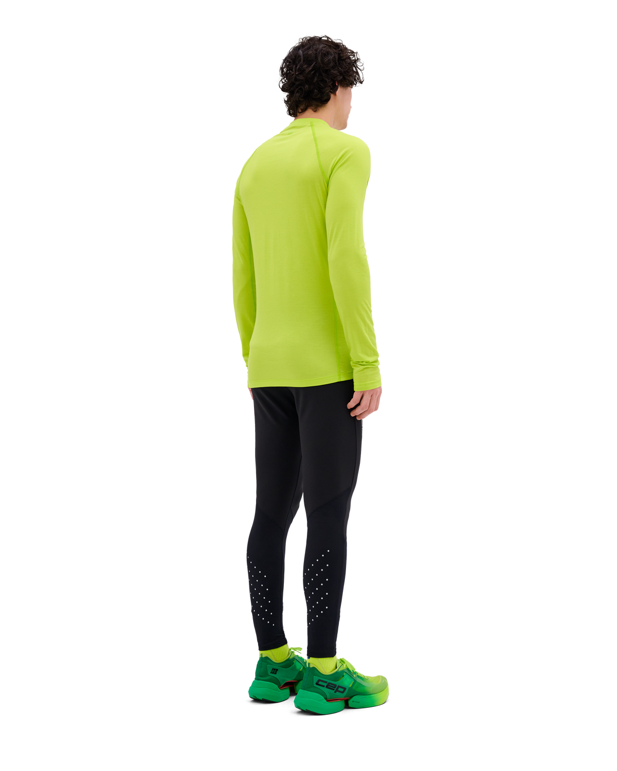 Core Run Merino Long Sleeve Base Shirt, Men, Lime