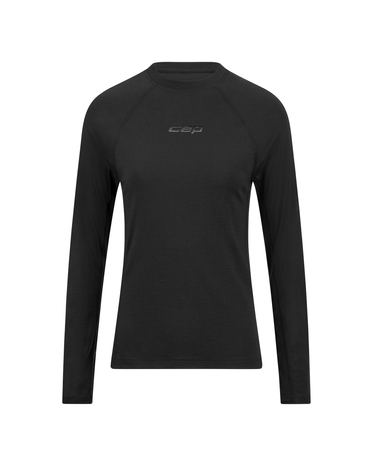 Core Run Merino Long Sleeve Base Shirt, Women, Black