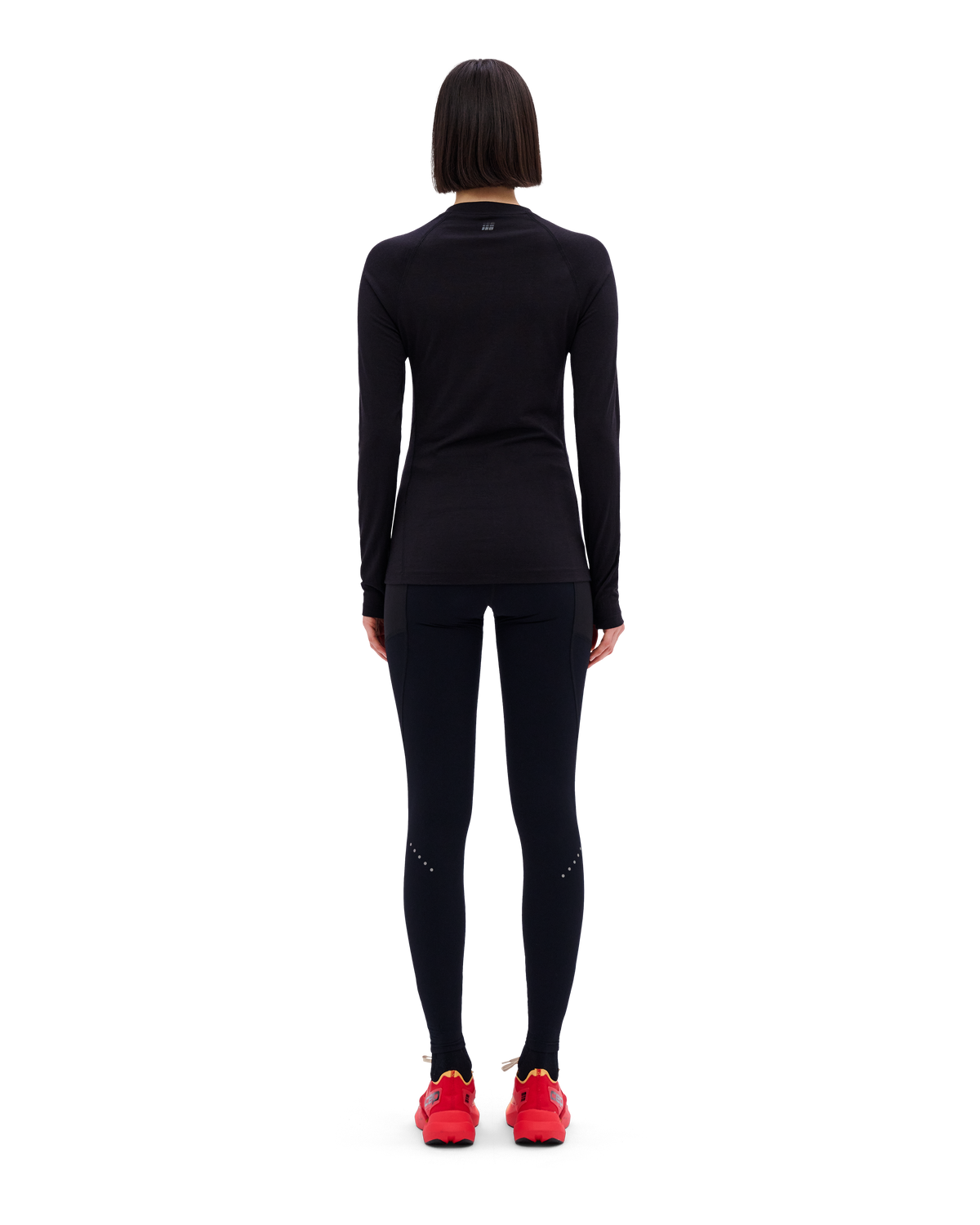 Core Run Merino Long Sleeve Base Shirt, Women, Black