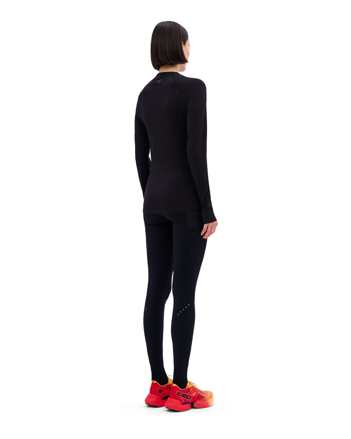 Core Run Merino Long Sleeve Base Shirt, Women, Black
