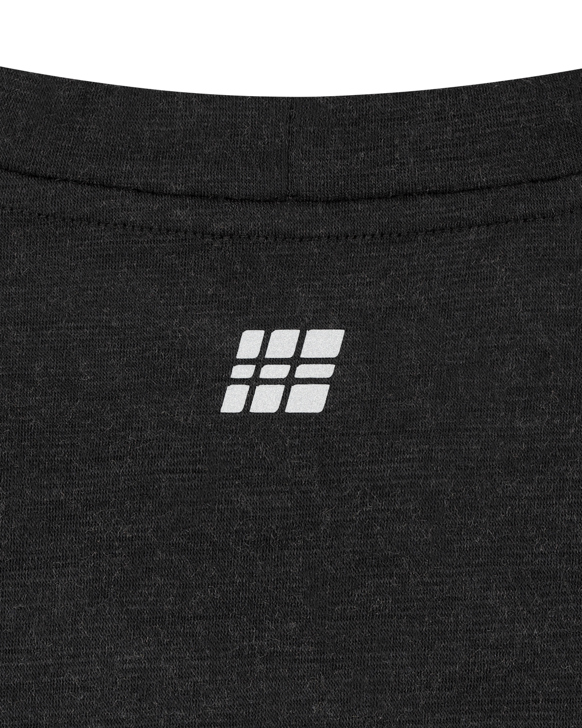 Core Run Merino Long Sleeve Shirt, Men, Black, close-up detail