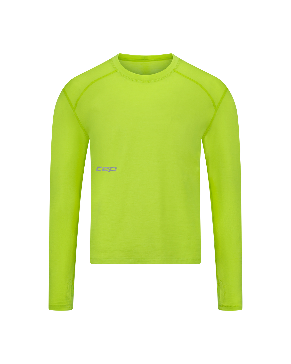 Core Run Merino Long Sleeve Shirt, Men, Lime