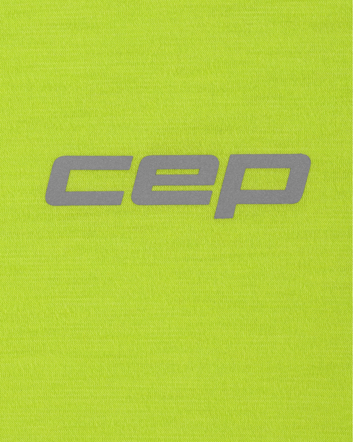 Core Run Merino Long Sleeve Shirt, Men, Lime, close-up detail