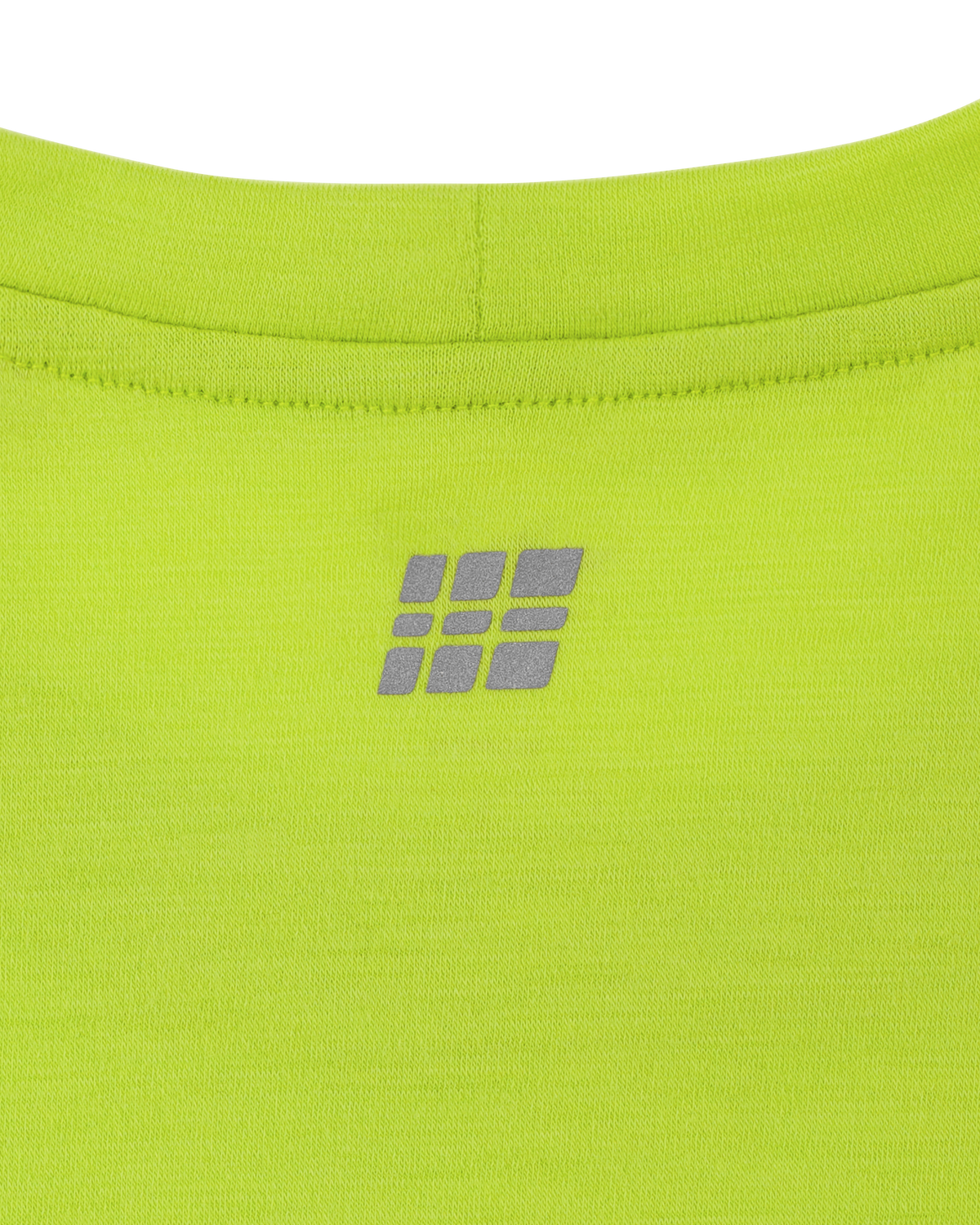 Core Run Merino Long Sleeve Shirt, Men, Lime, close-up detail
