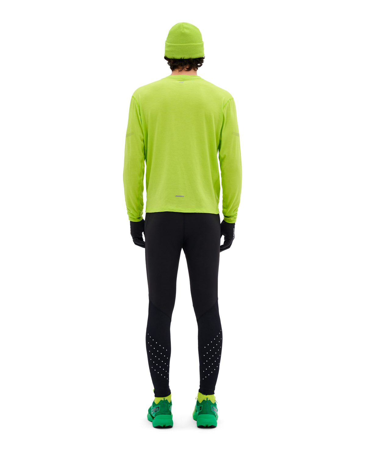 Core Run Merino Long Sleeve Shirt, Men, Lime