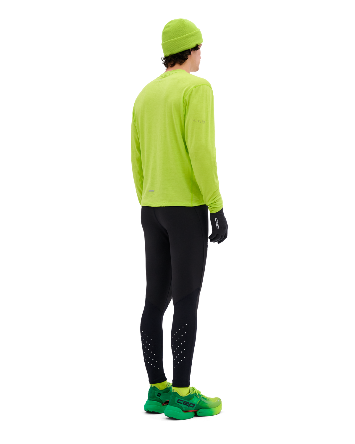 Core Run Merino Long Sleeve Shirt, Men, Lime