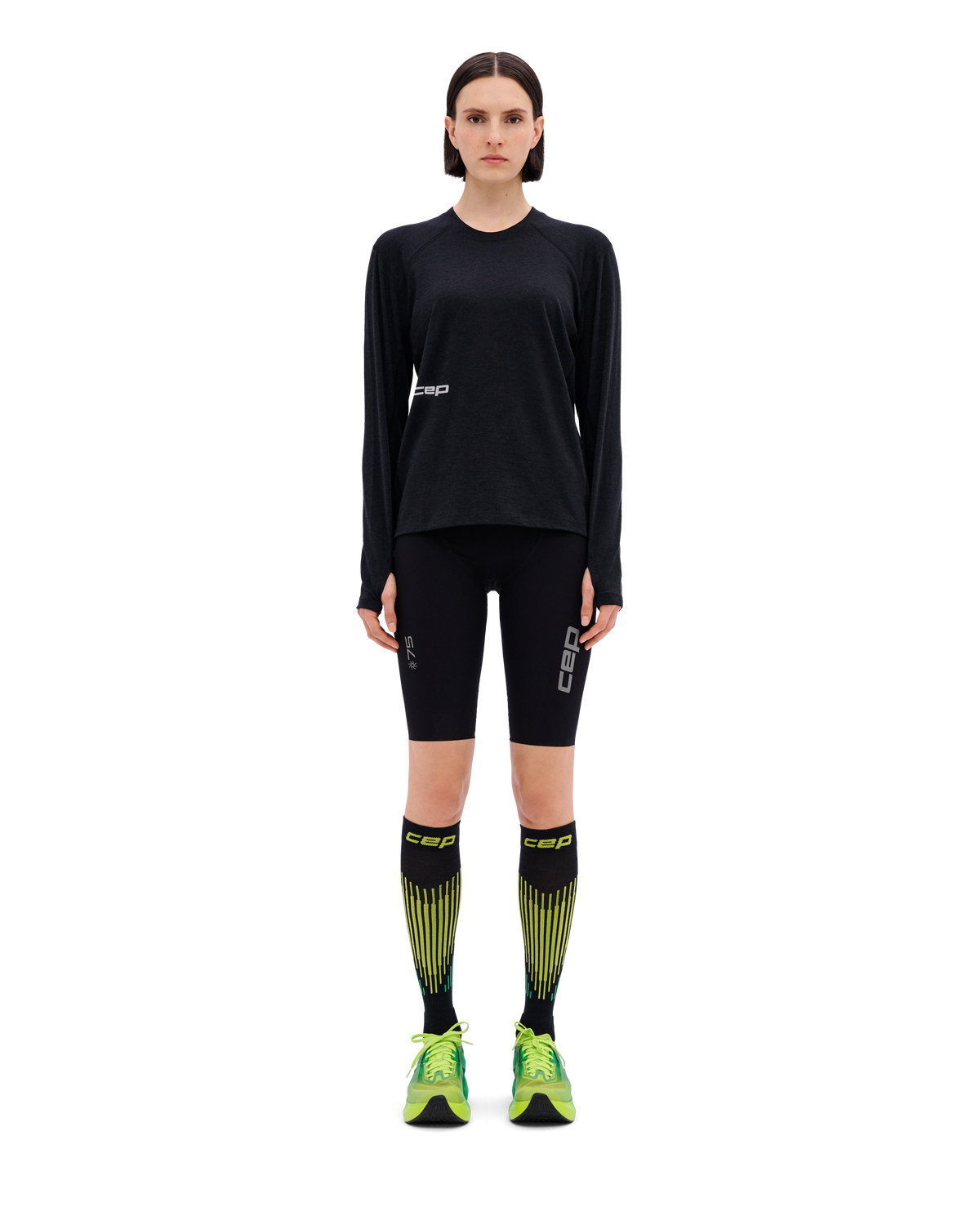 Core Run Merino Long Sleeve Shirt, Women, Black