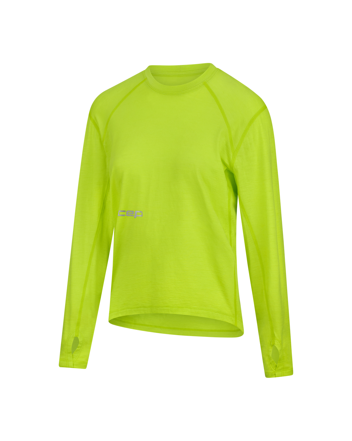 Core Run Merino Long Sleeve Shirt, Women, Lime