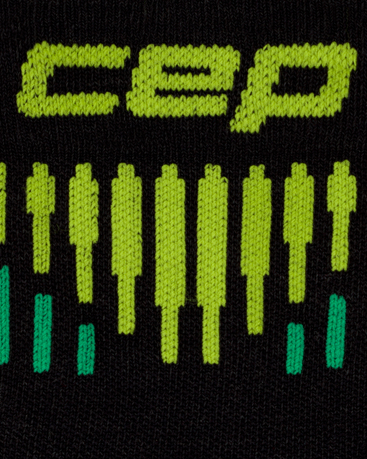 Core Run Merino Mid Cut Compression Socks, Black/Lime, close-up detail