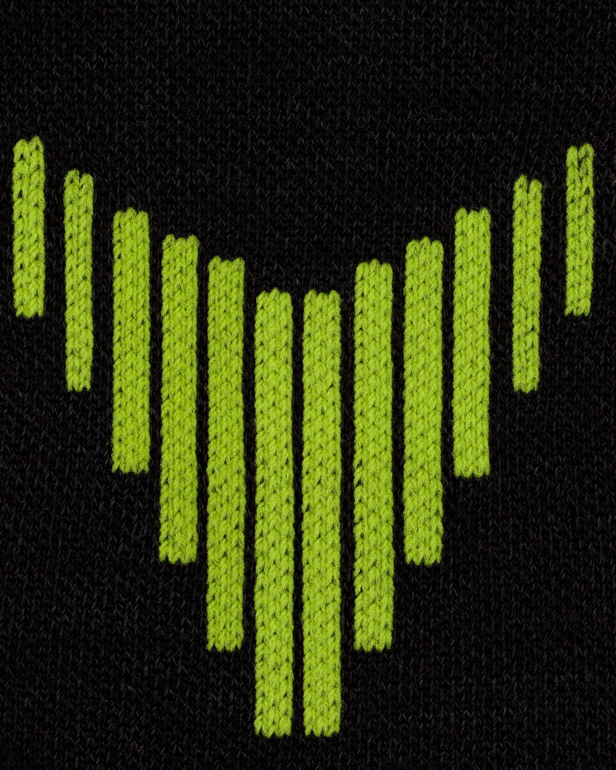 Core Run Merino Tall Compression Socks, Men, Black/Lime, close-up detail