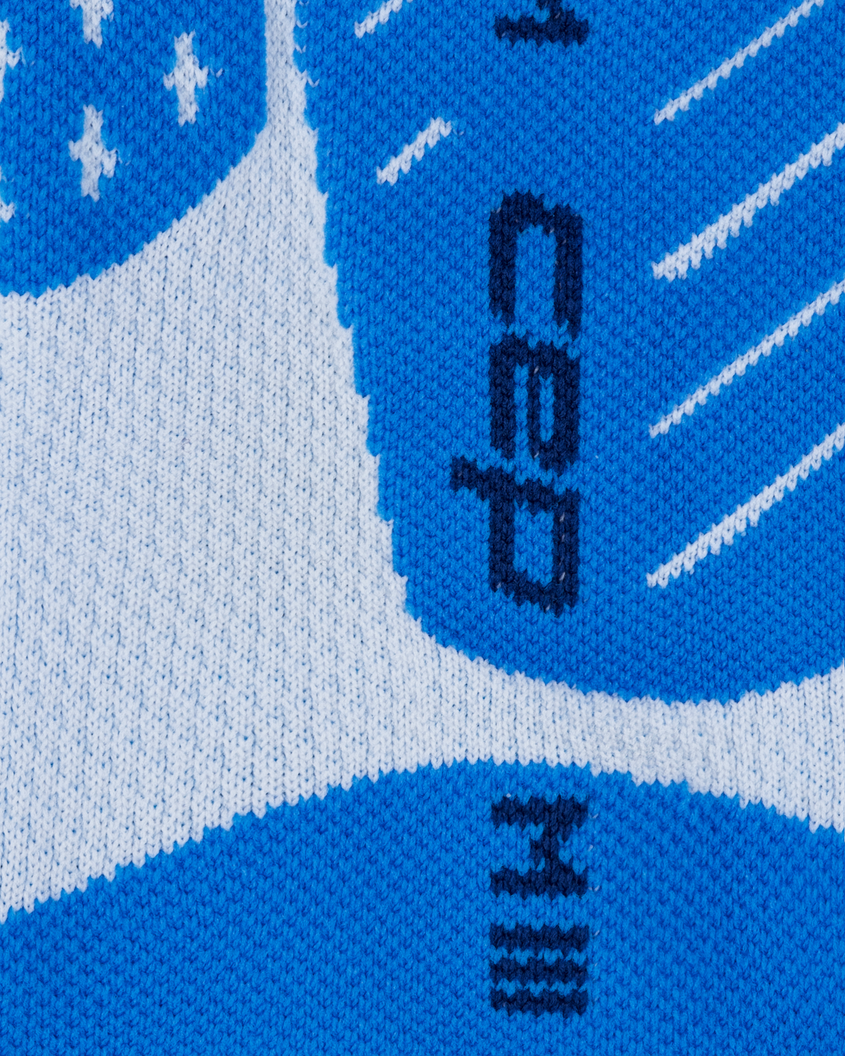 Core Run Mid Cut Compression Socks 5.0, Blue/Ice, close-up detail