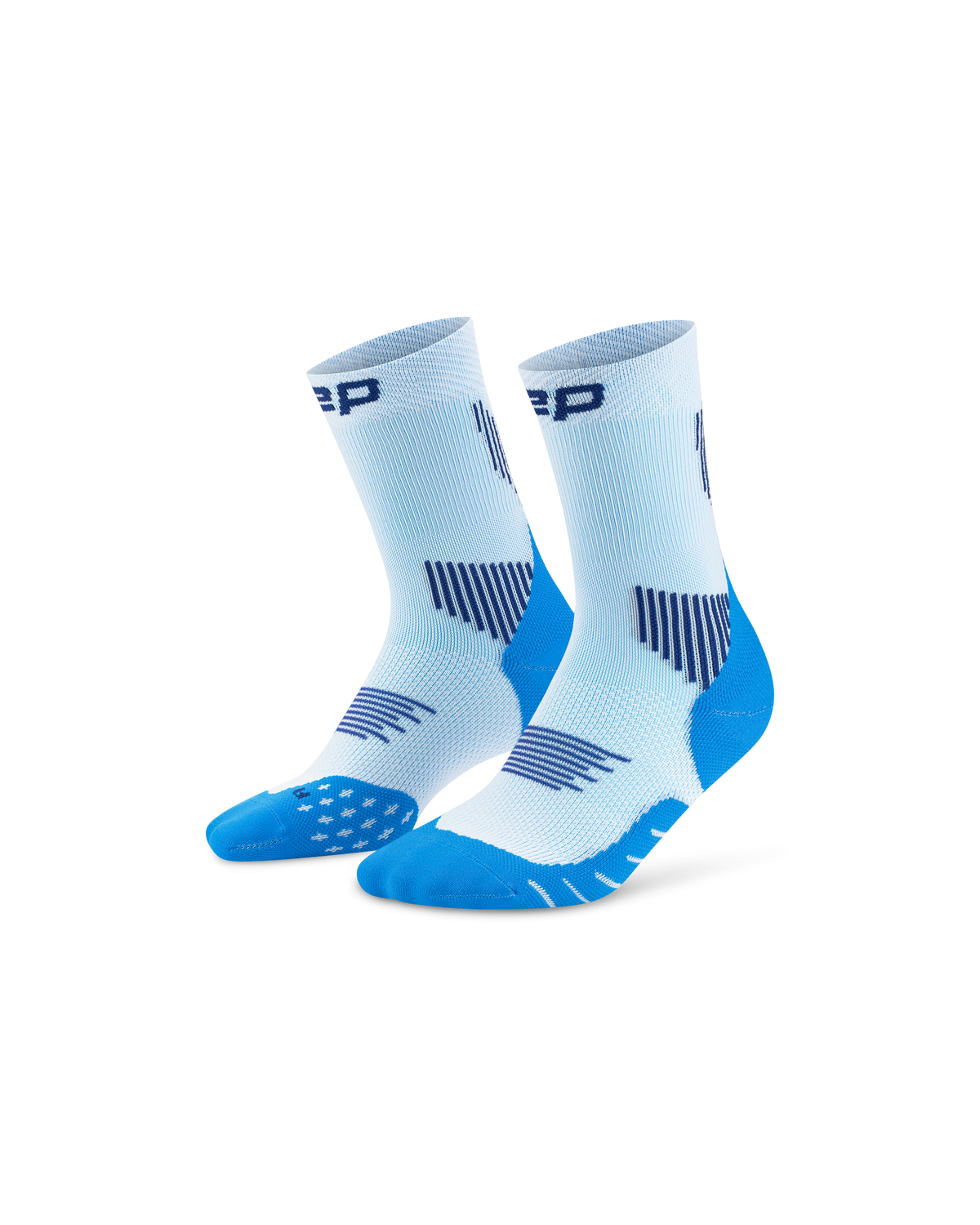 Core Run Mid Cut Compression Socks 5.0, Blue/Ice