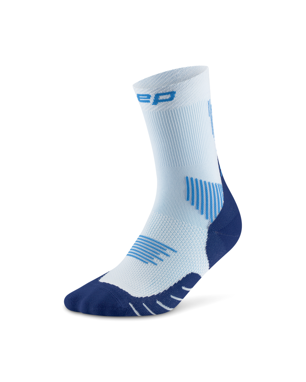 Core Run Mid Cut Compression Socks 5.0, Ice/Blue