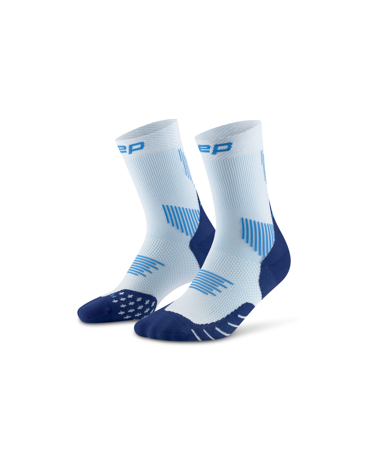 Core Run Mid Cut Compression Socks 5.0, Ice/Blue