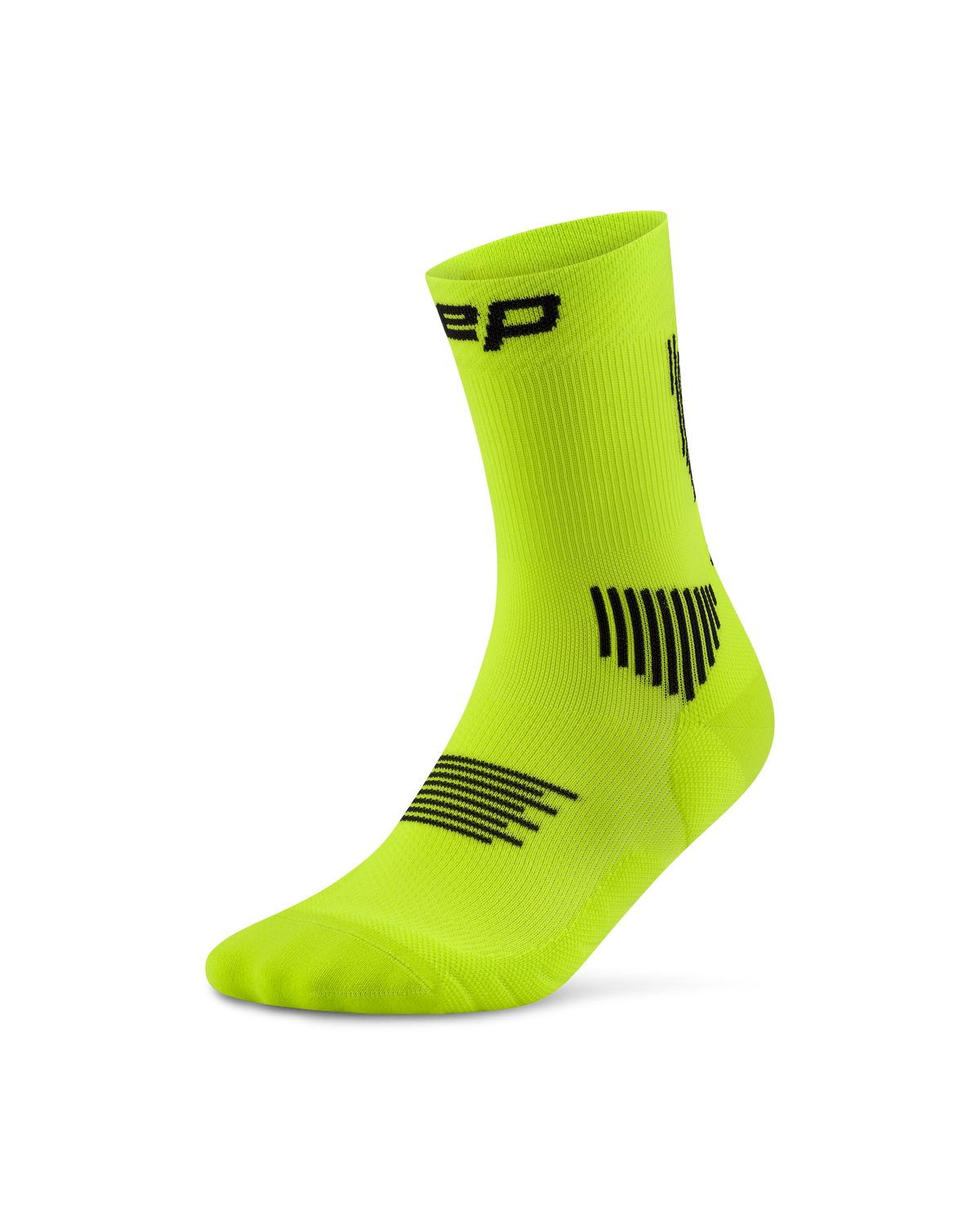 Core Run Mid Cut Compression Socks 5.0, Lime/Black