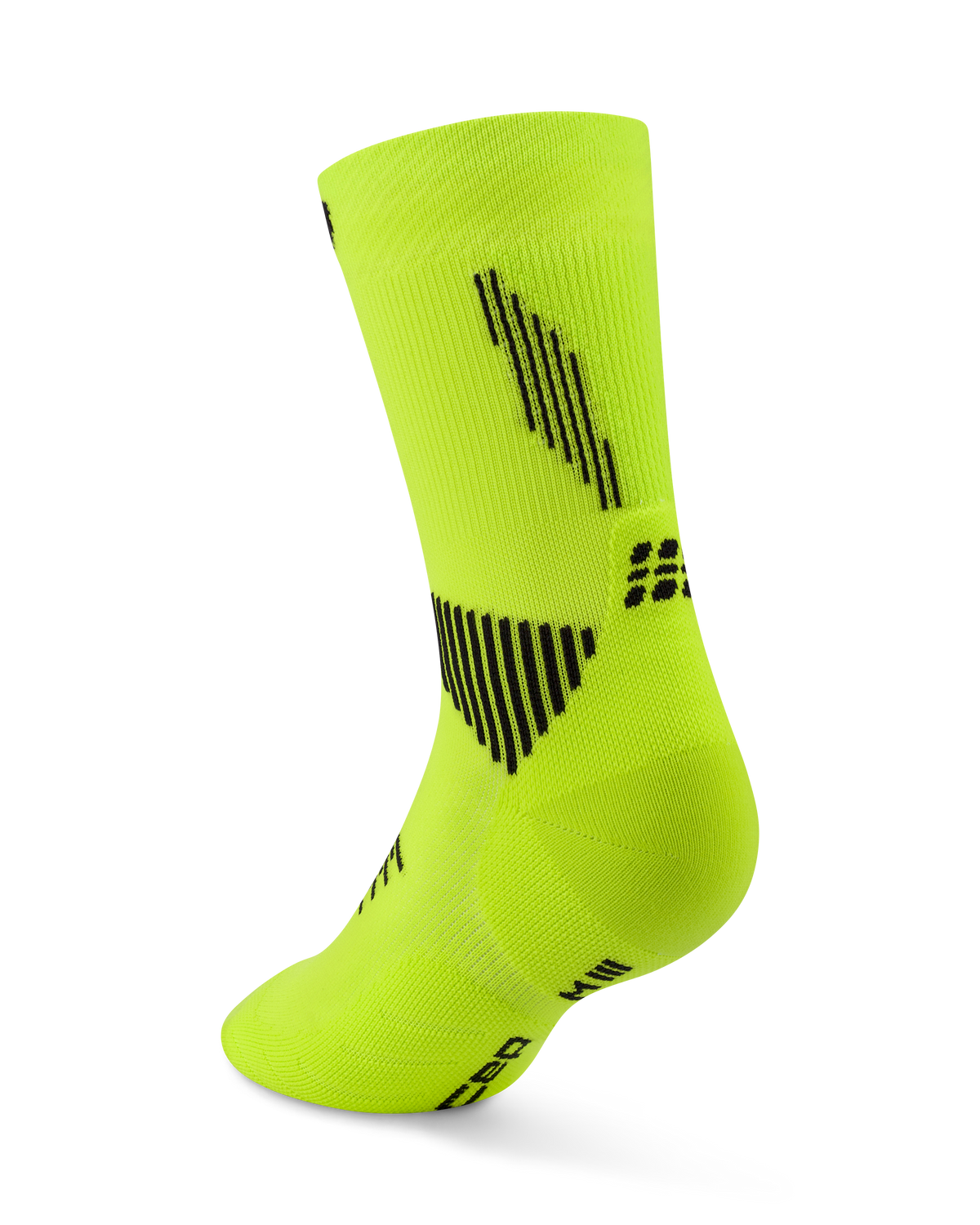 Core Run Mid Cut Compression Socks 5.0, Lime/Black