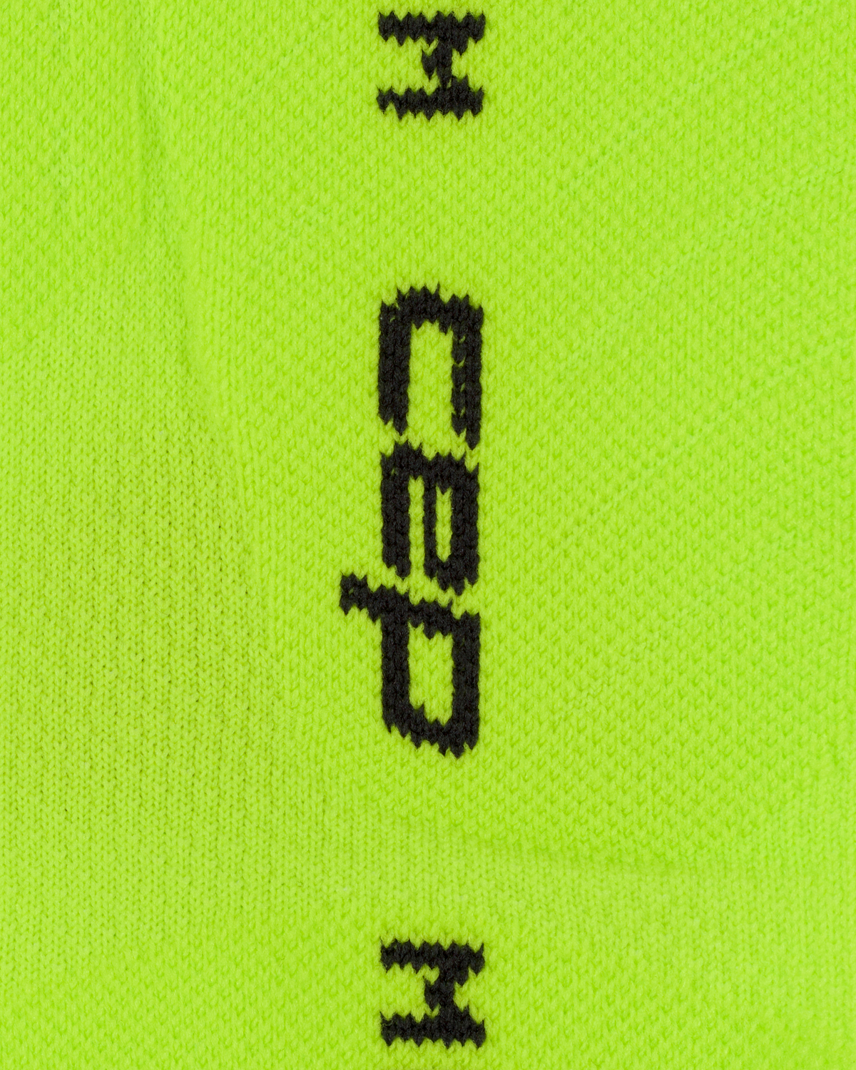 Core Run Mid Cut Compression Socks 5.0, Lime/Black, close-up detail
